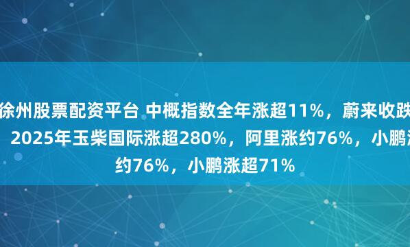 徐州股票配资平台 中概指数全年涨超11%，蔚来收跌约7.3%，2025年玉柴国际涨超280%，阿里涨约76%，小鹏涨超71%